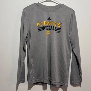 Pittsburgh Pirates Adidas Climalite Boys Long Sleeve Shirt Size Large 14/16